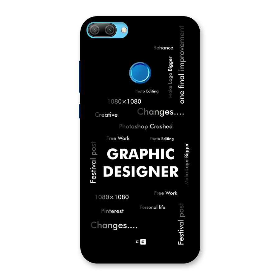 Graphic Designer Struggles Back Case for Honor 9N