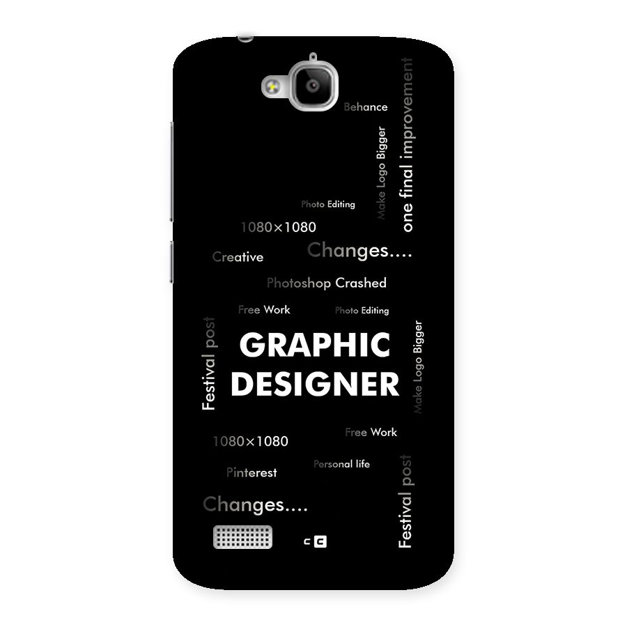 Graphic Designer Struggles Back Case for Honor Holly