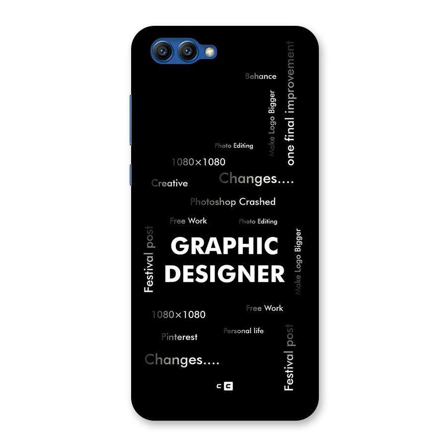 Graphic Designer Struggles Back Case for Honor View 10