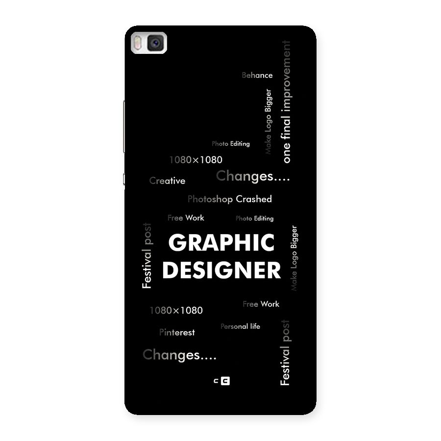 Graphic Designer Struggles Back Case for Huawei P8
