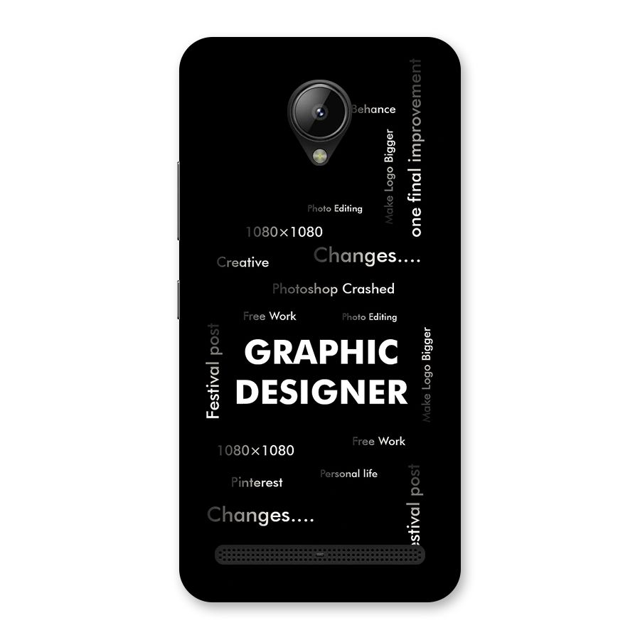 Graphic Designer Struggles Back Case for Lenovo C2