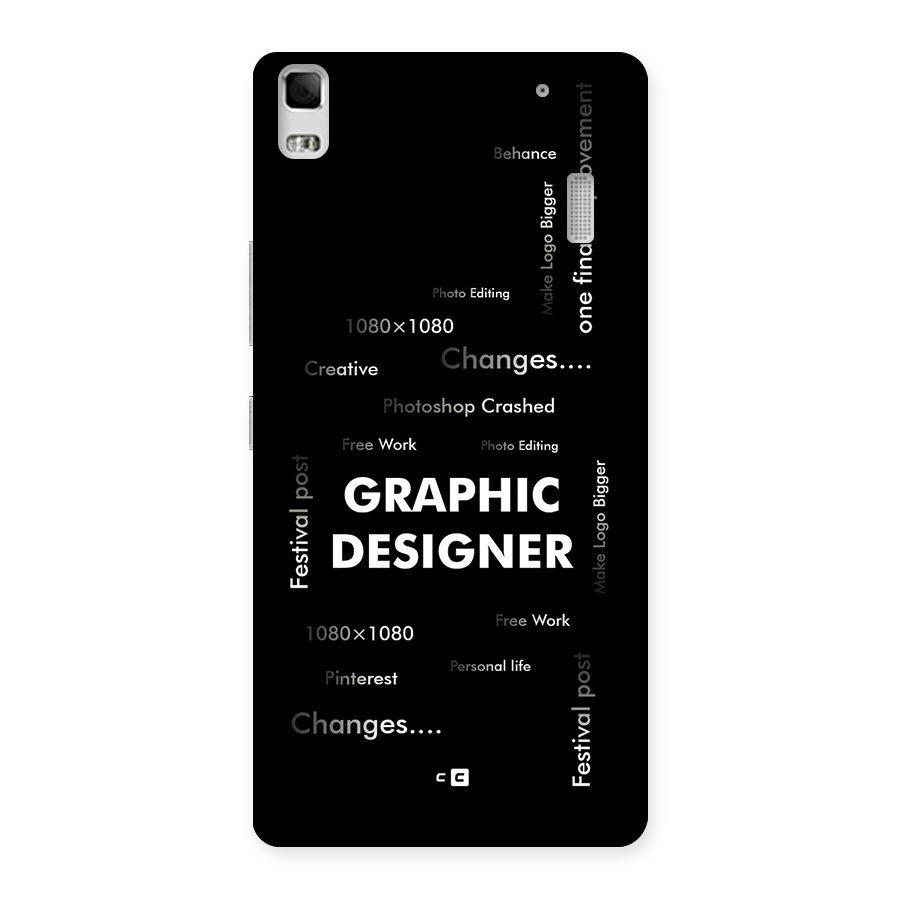 Graphic Designer Struggles Back Case for Lenovo K3 Note
