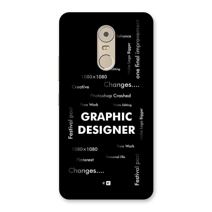 Graphic Designer Struggles Back Case for Lenovo K6 Note