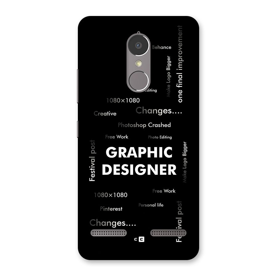 Graphic Designer Struggles Back Case for Lenovo K6 Power