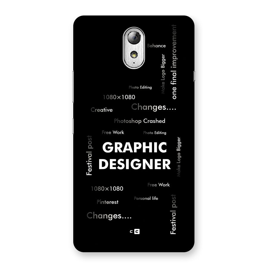 Graphic Designer Struggles Back Case for Lenovo Vibe P1M