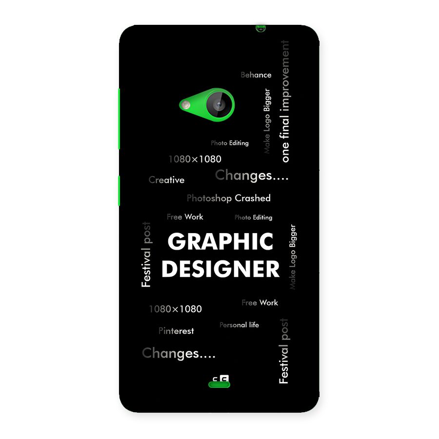 Graphic Designer Struggles Back Case for Lumia 535