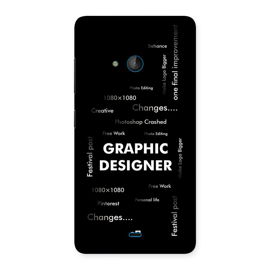 Graphic Designer Struggles Back Case for Lumia 540