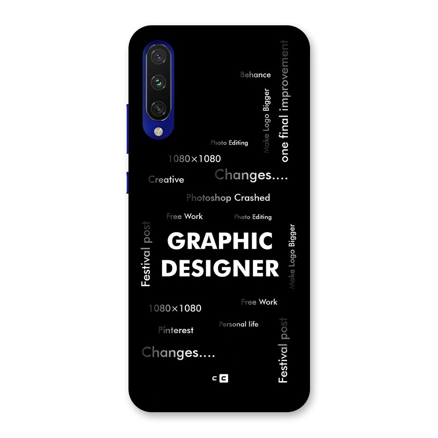 Graphic Designer Struggles Back Case for Mi A3