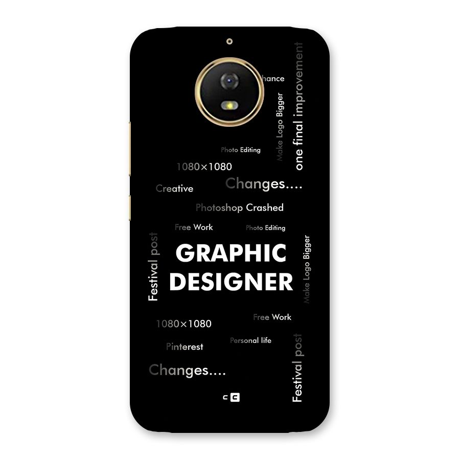 Graphic Designer Struggles Back Case for Moto G5s