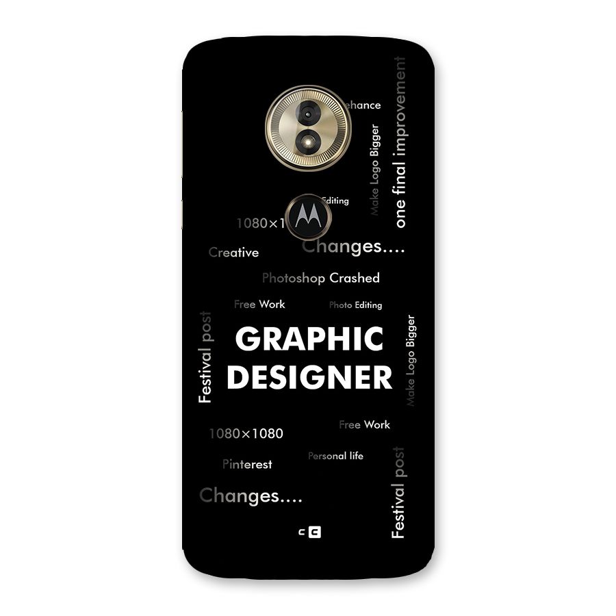 Graphic Designer Struggles Back Case for Moto G6 Play