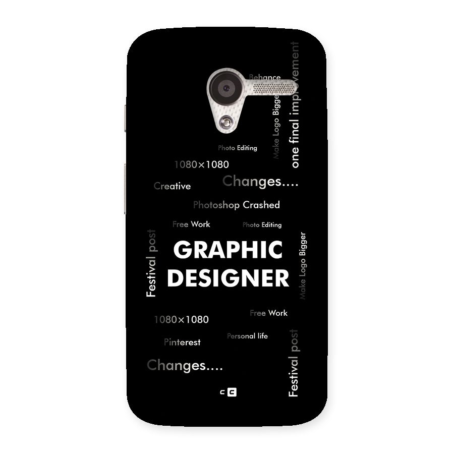 Graphic Designer Struggles Back Case for Moto X