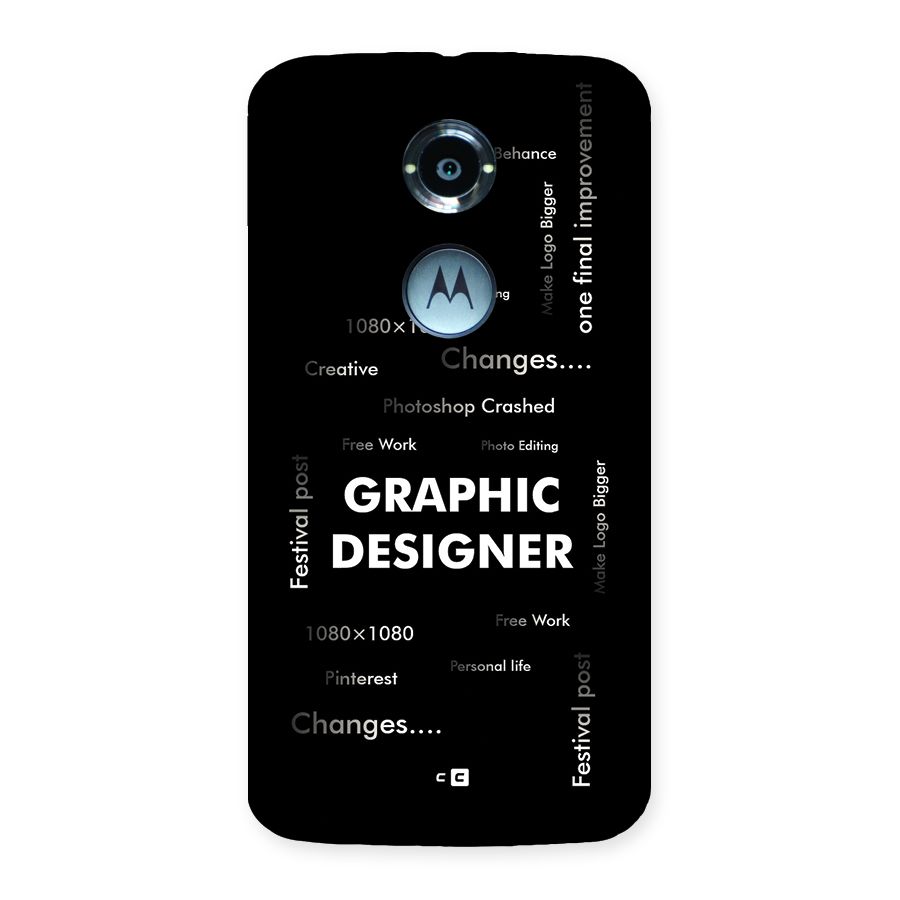 Graphic Designer Struggles Back Case for Moto X2