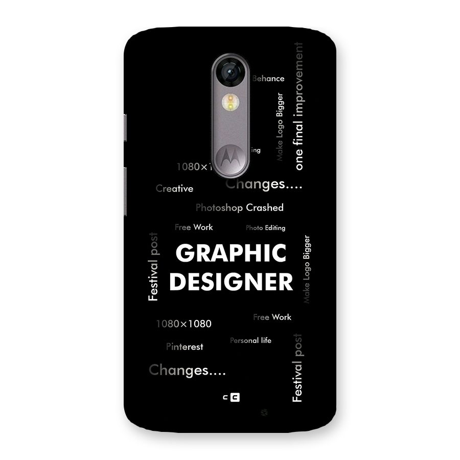 Graphic Designer Struggles Back Case for Moto X Force