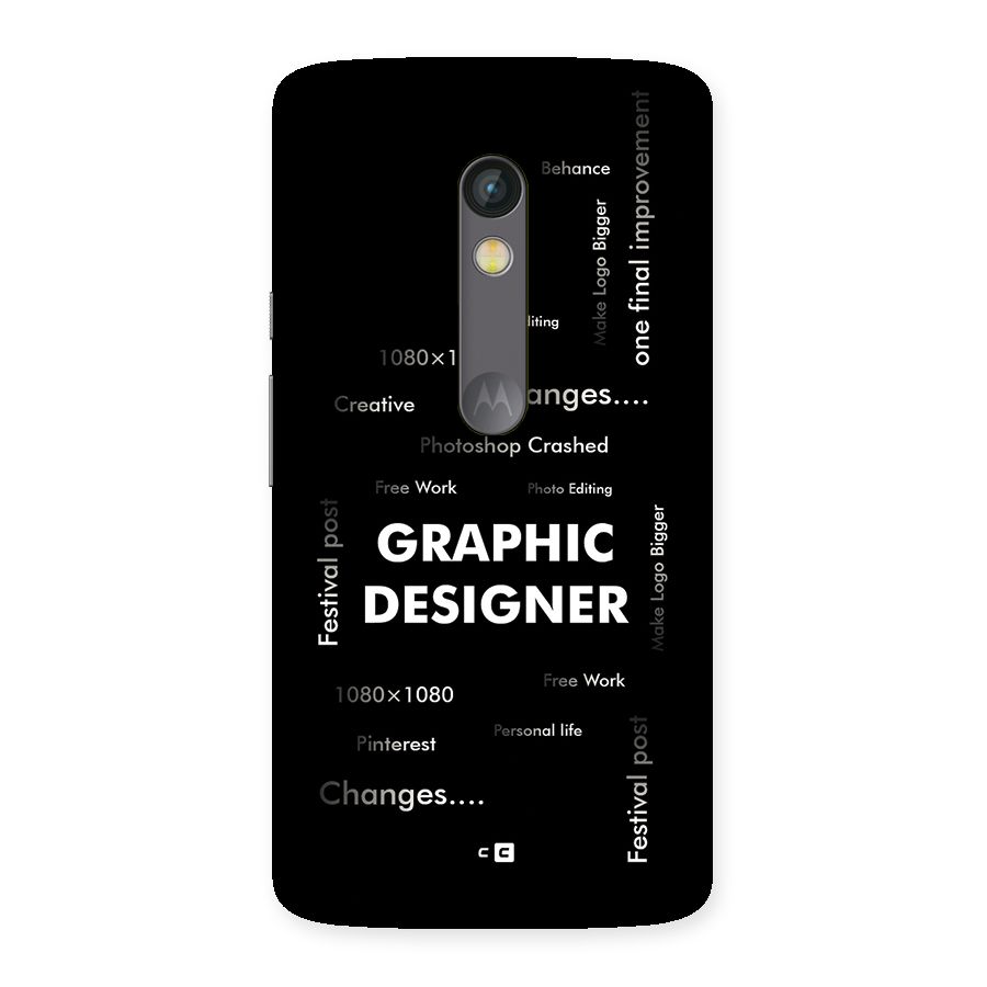 Graphic Designer Struggles Back Case for Moto X Play