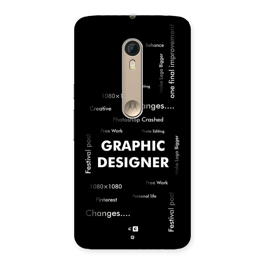 Graphic Designer Struggles Back Case for Moto X Style