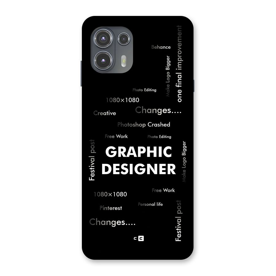 Graphic Designer Struggles Back Case for Motorola Edge 20 Fusion