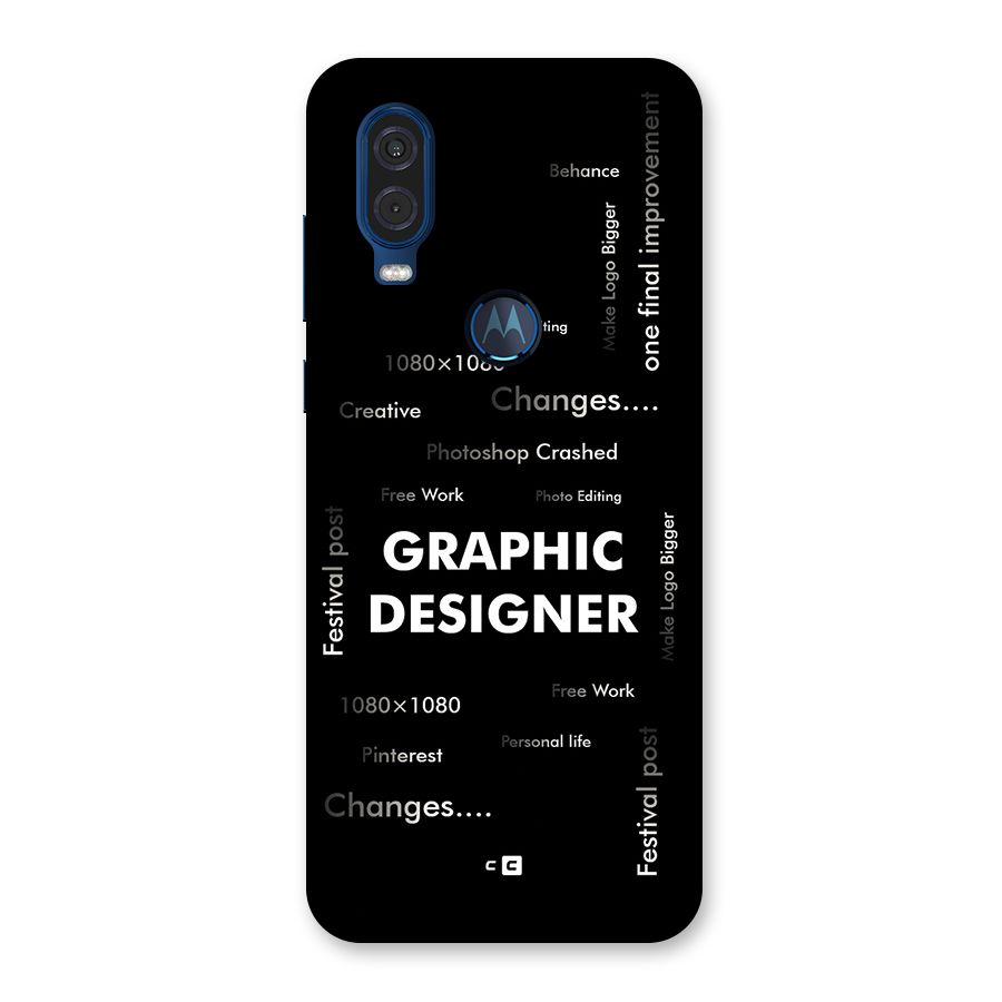 Graphic Designer Struggles Back Case for Motorola One Vision