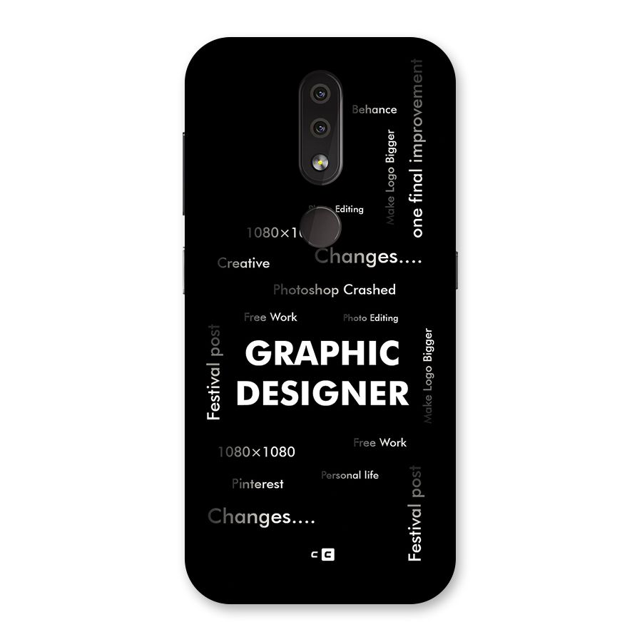 Graphic Designer Struggles Back Case for Nokia 4.2
