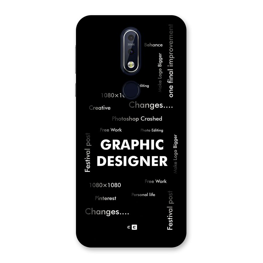 Graphic Designer Struggles Back Case for Nokia 7.1