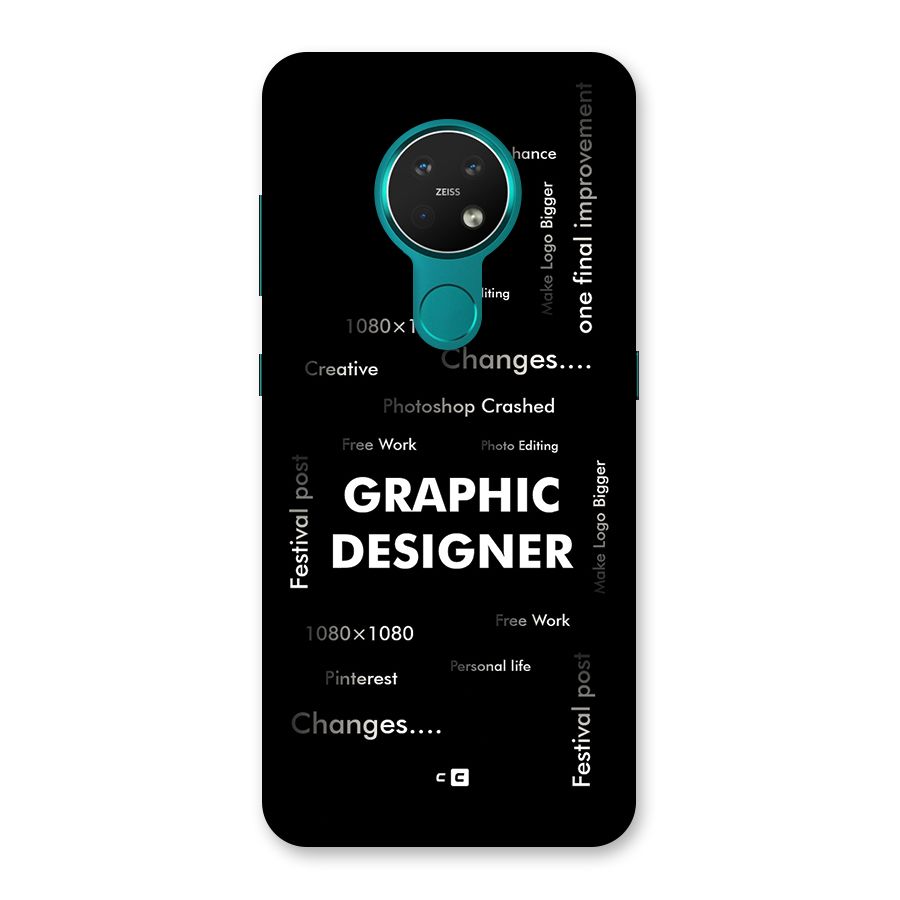 Graphic Designer Struggles Back Case for Nokia 7.2