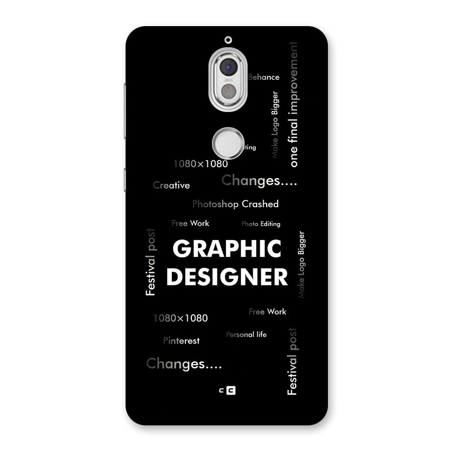 Graphic Designer Struggles Back Case for Nokia 7