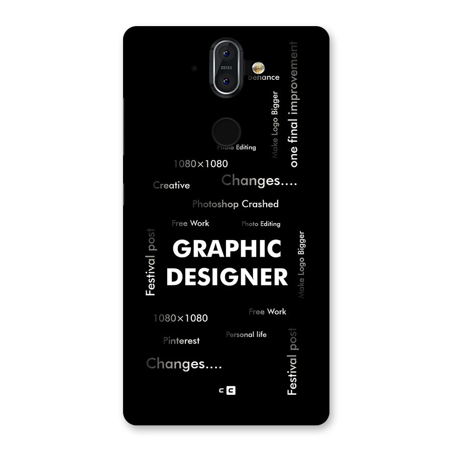 Graphic Designer Struggles Back Case for Nokia 8 Sirocco