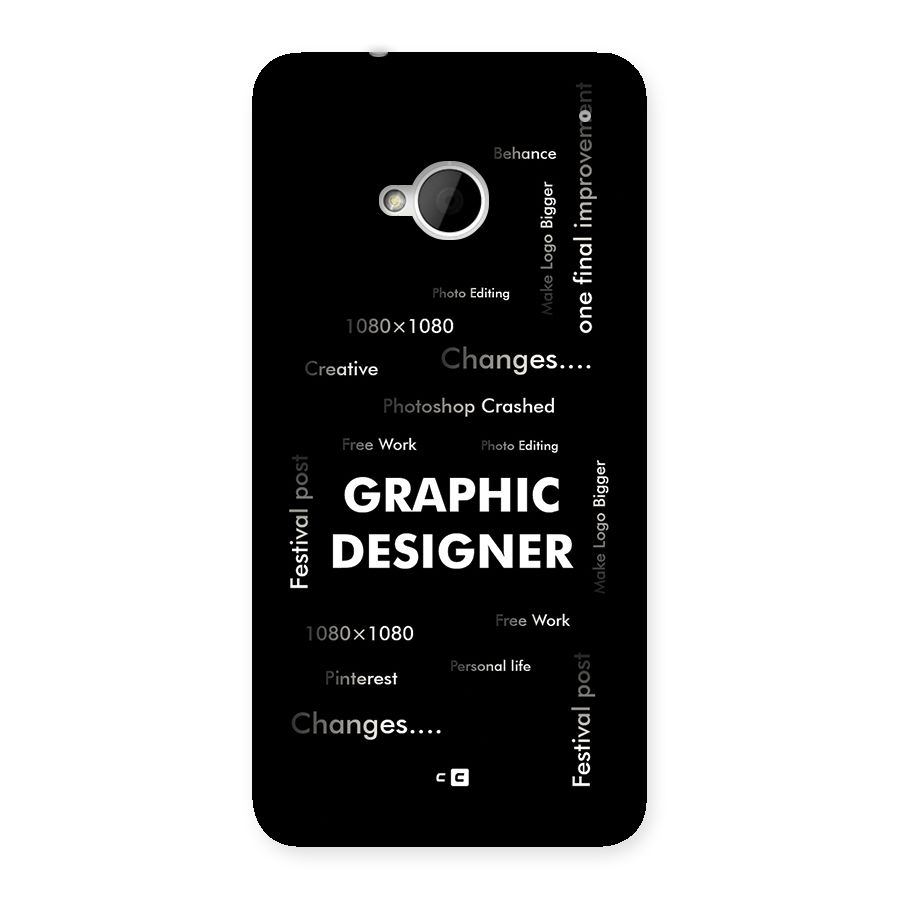 Graphic Designer Struggles Back Case for One M7 (Single Sim)