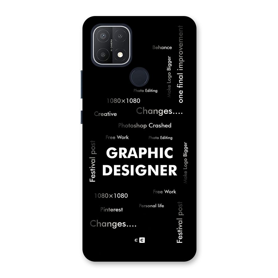 Graphic Designer Struggles Back Case for Oppo A15