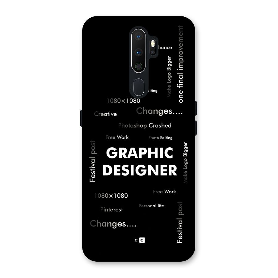 Graphic Designer Struggles Back Case for Oppo A5 (2020)