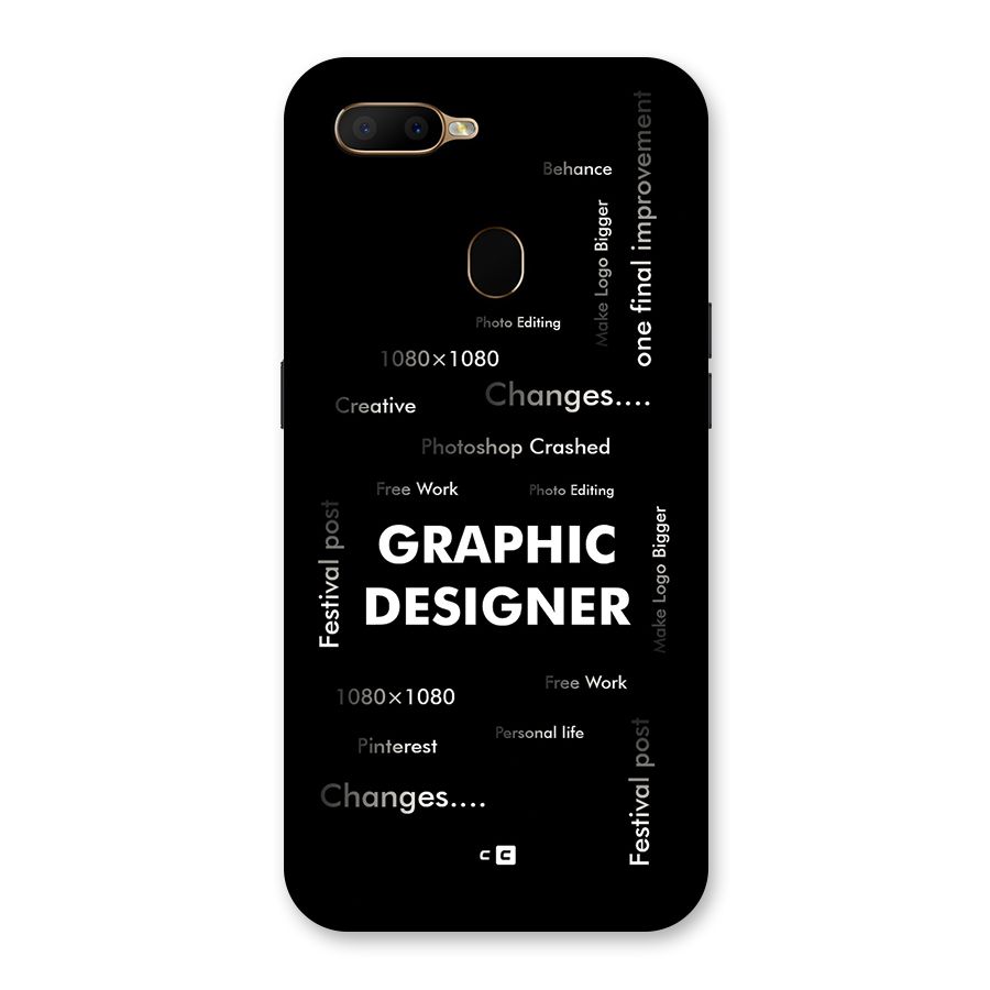 Graphic Designer Struggles Back Case for Oppo A5s