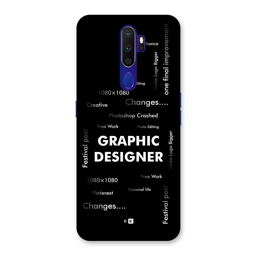 Graphic Designer Struggles Back Case for Oppo A9 (2020)