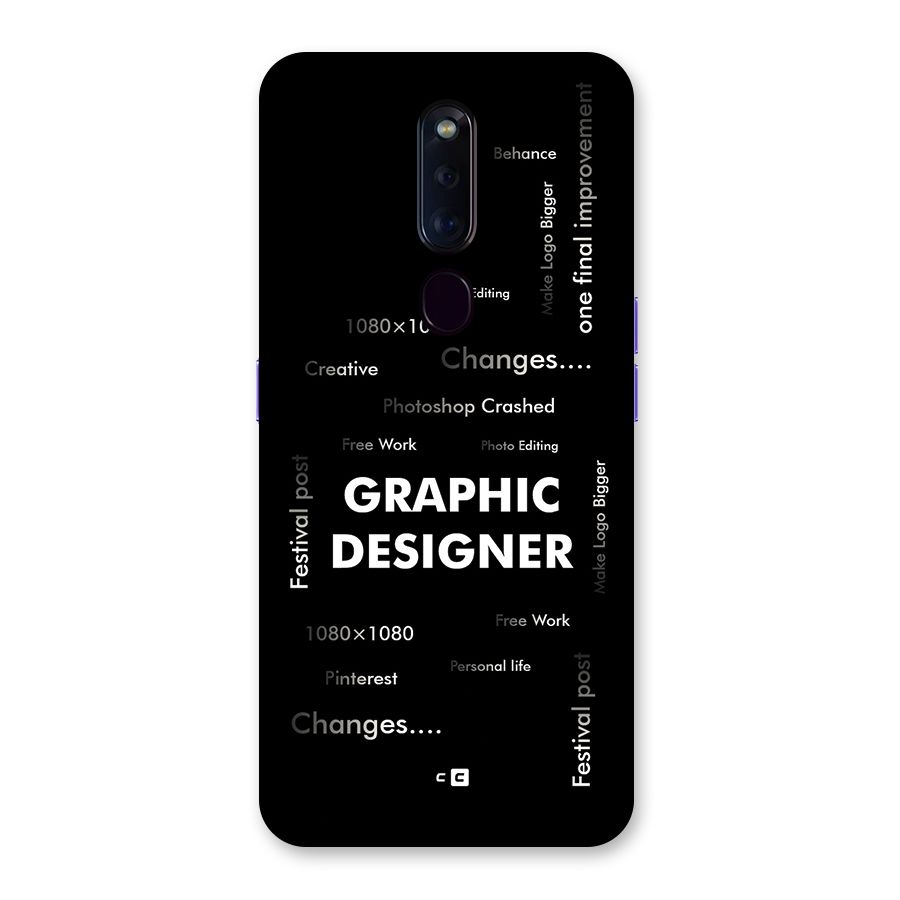 Graphic Designer Struggles Back Case for Oppo F11 Pro