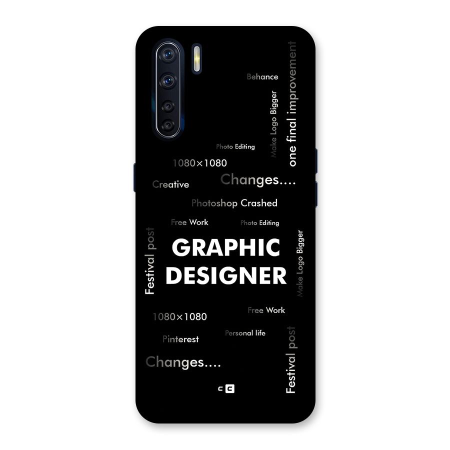 Graphic Designer Struggles Back Case for Oppo F15