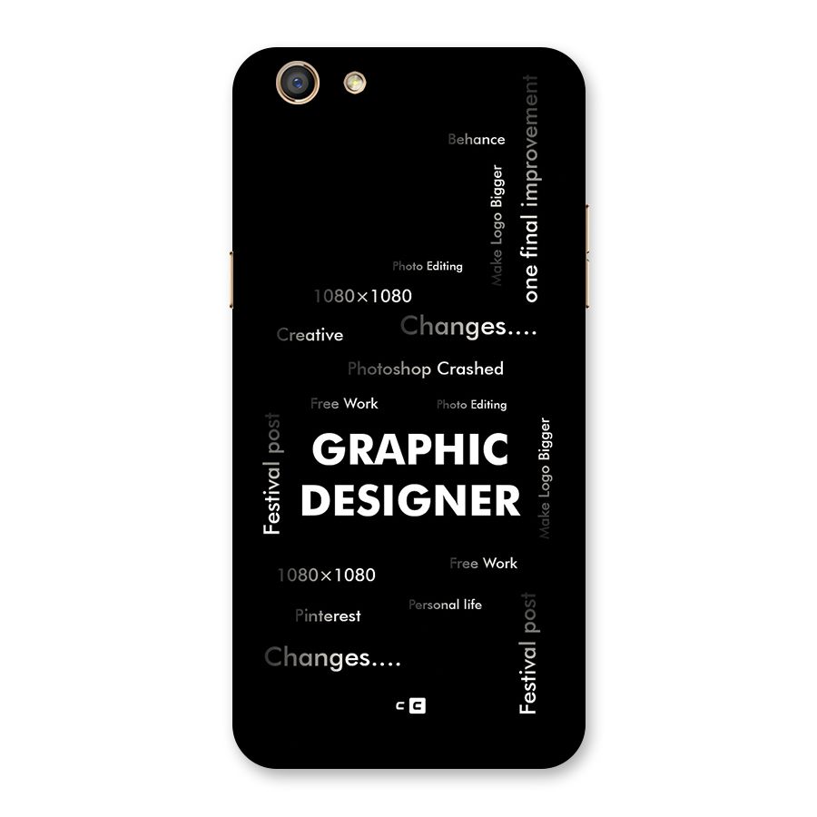 Graphic Designer Struggles Back Case for Oppo F3