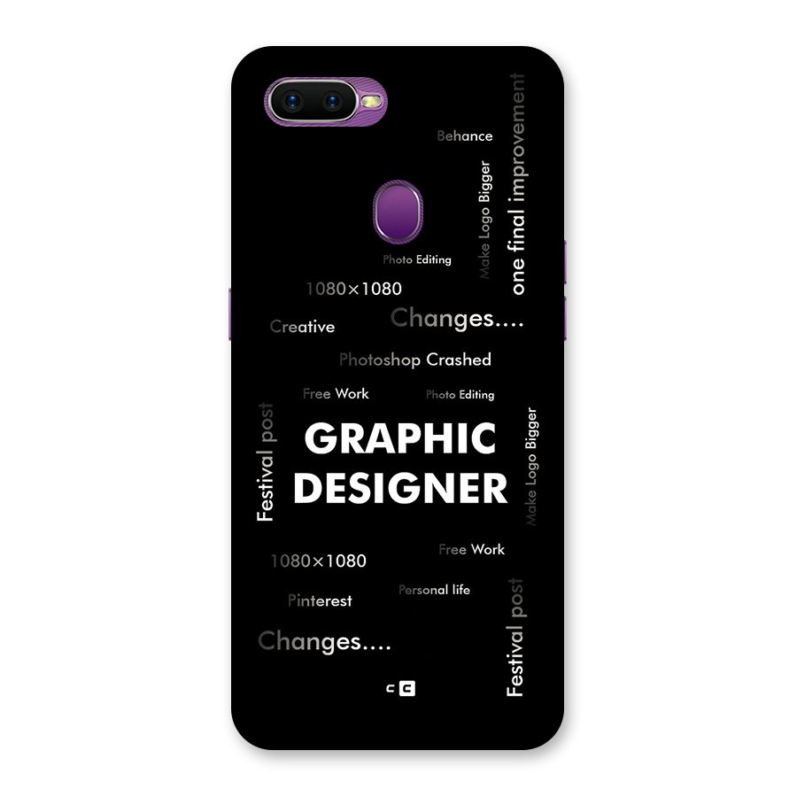 Graphic Designer Struggles Back Case for Oppo F9
