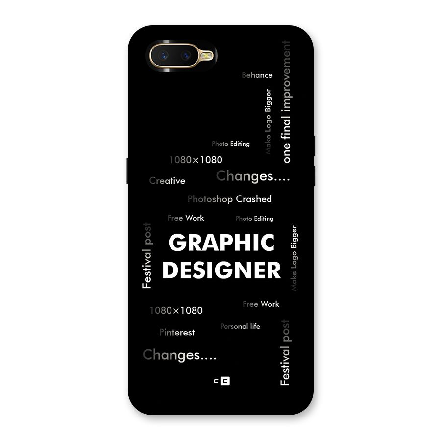 Graphic Designer Struggles Back Case for Oppo K1