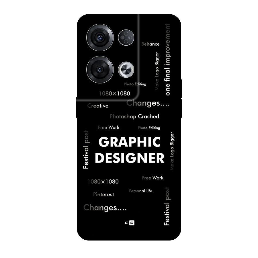 Graphic Designer Struggles Back Case for Oppo Reno8 Pro 5G