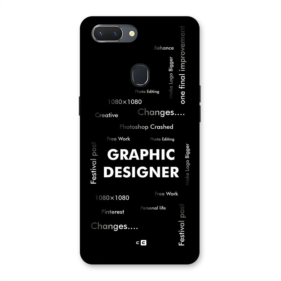 Graphic Designer Struggles Back Case for Realme 2