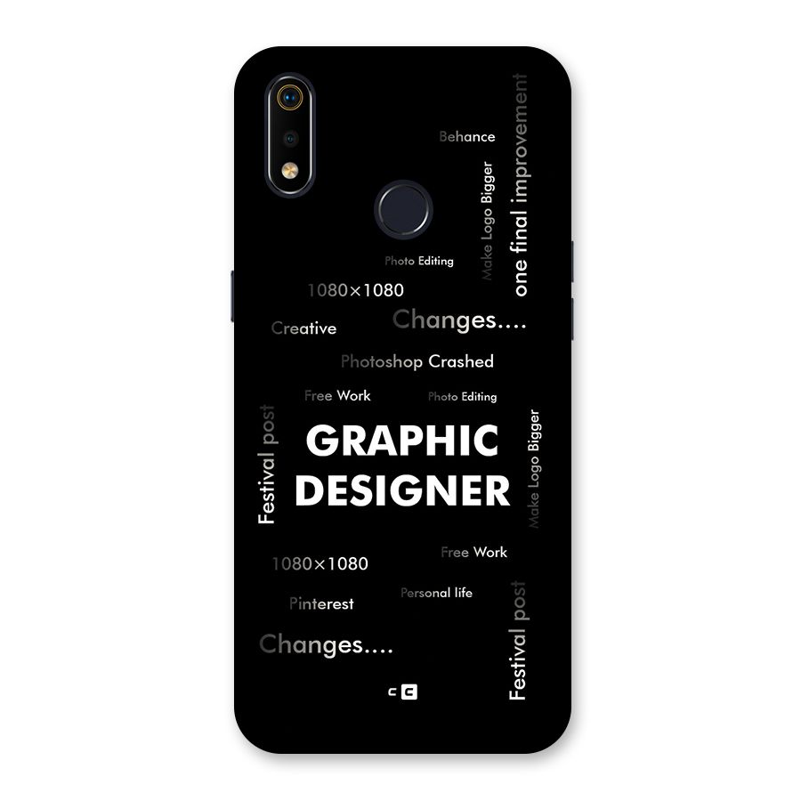 Graphic Designer Struggles Back Case for Realme 3i