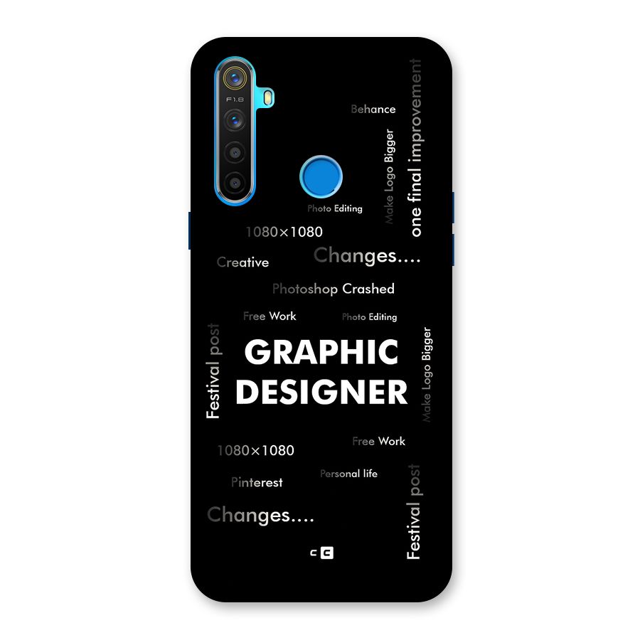 Graphic Designer Struggles Back Case for Realme 5