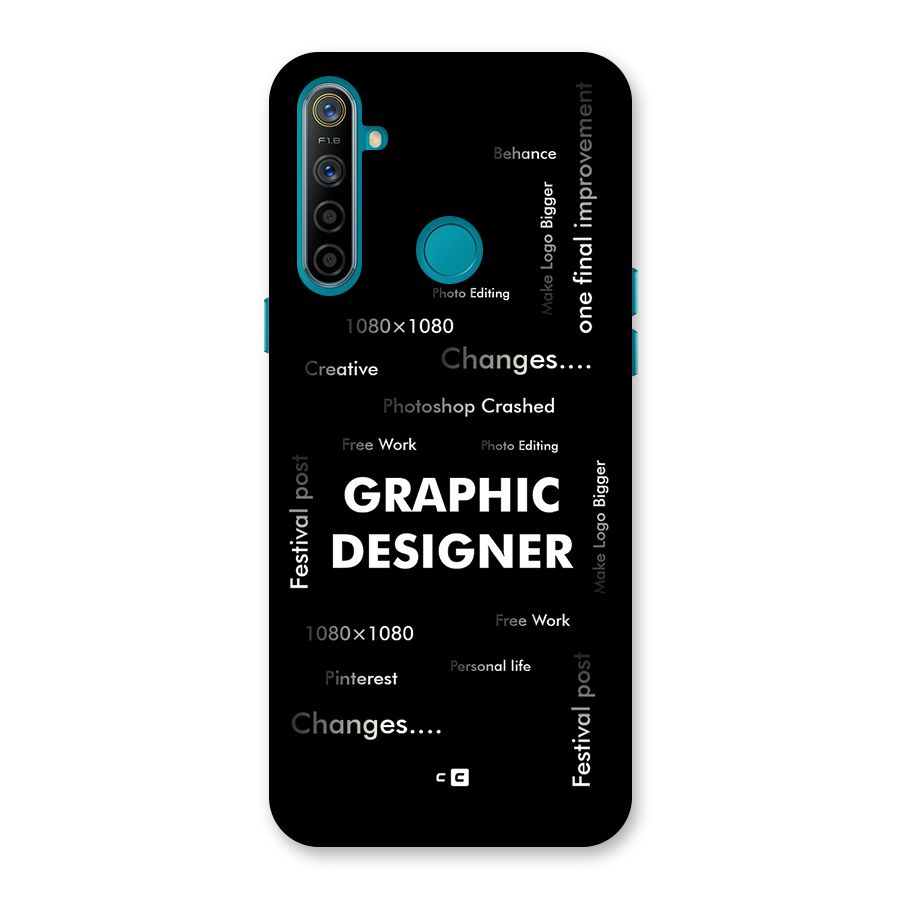 Graphic Designer Struggles Back Case for Realme 5i
