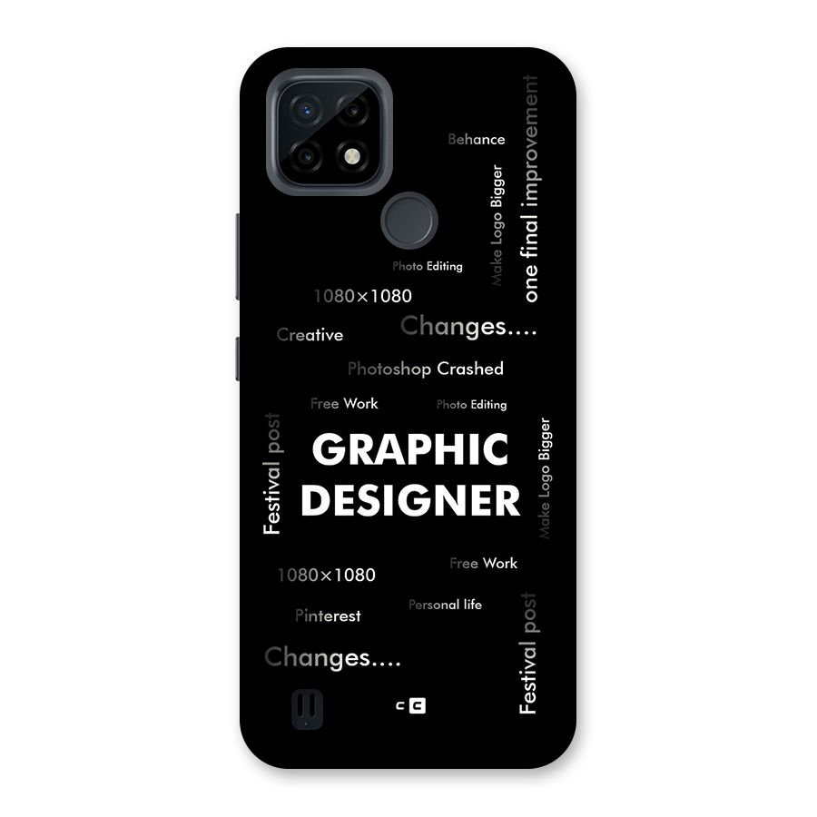 Graphic Designer Struggles Back Case for Realme C21
