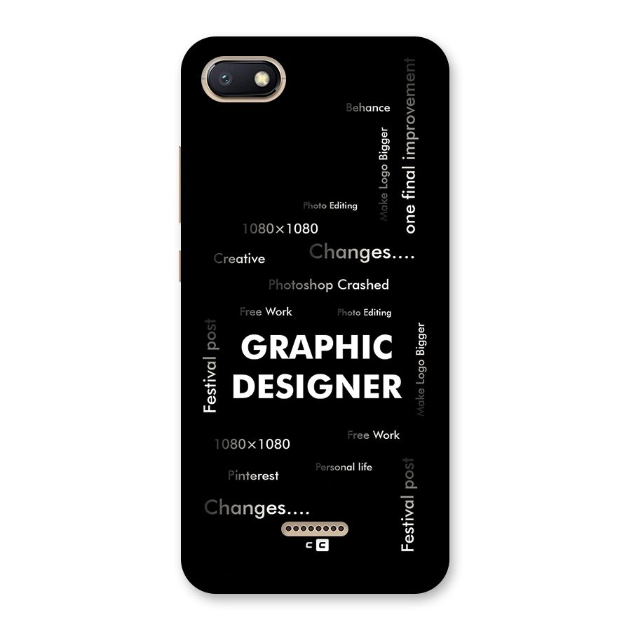 Graphic Designer Struggles Back Case for Redmi 6A