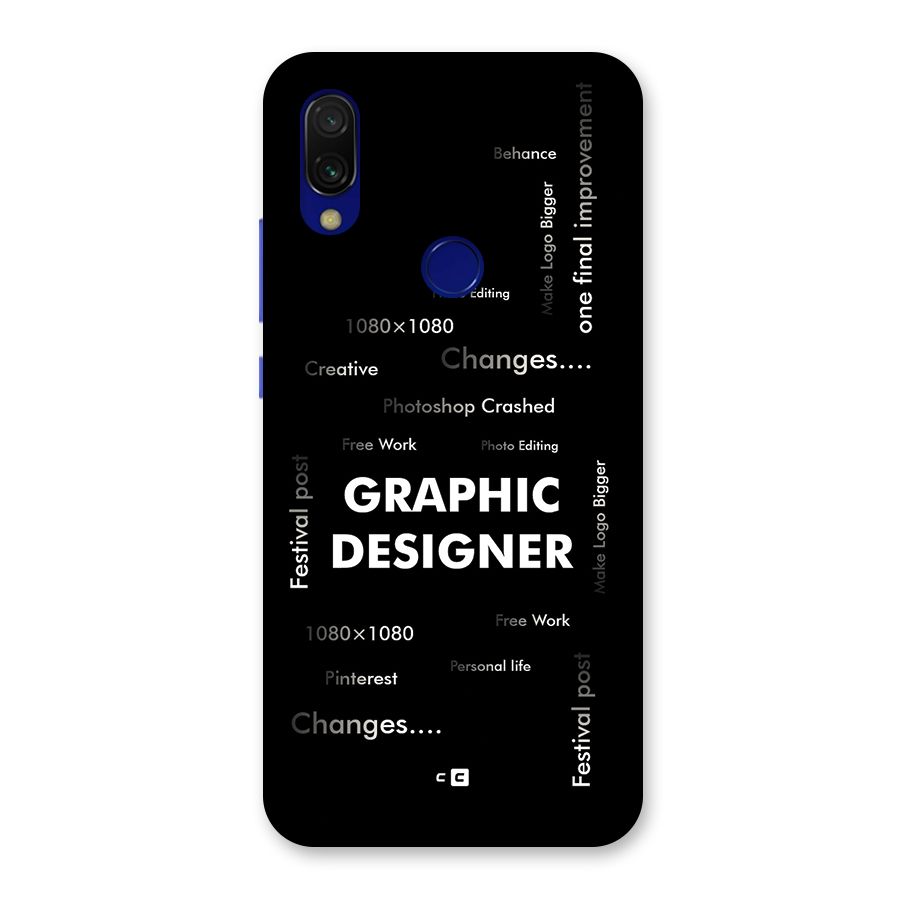 Graphic Designer Struggles Back Case for Redmi 7