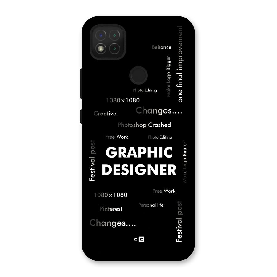 Graphic Designer Struggles Back Case for Redmi 9C