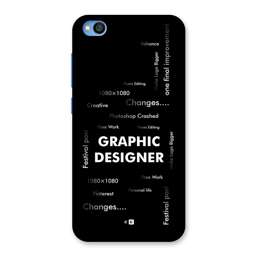 Graphic Designer Struggles Back Case for Redmi Go