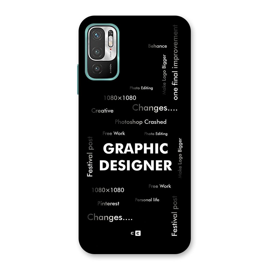 Graphic Designer Struggles Back Case for Redmi Note 10T 5G