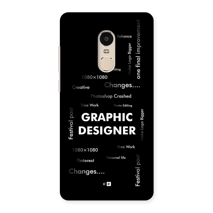 Graphic Designer Struggles Back Case for Redmi Note 4