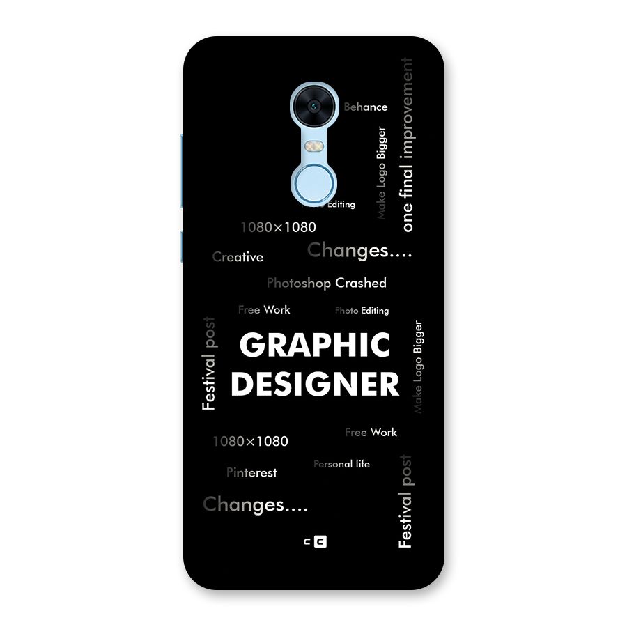 Graphic Designer Struggles Back Case for Redmi Note 5