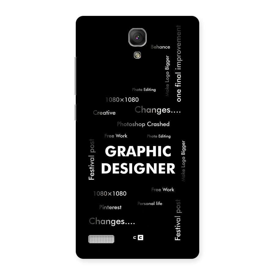 Graphic Designer Struggles Back Case for Redmi Note Prime